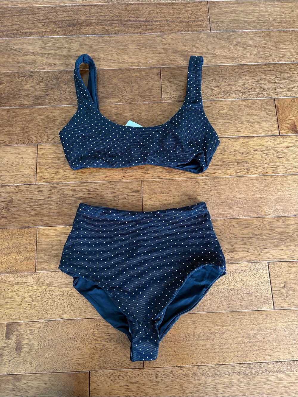 l*space Black Bedazzled High-Waist Bikini Set